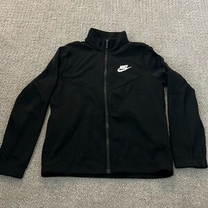 Girls black Nike athletic zip up size medium